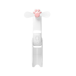 Mini Portable <b>Fan</b> With Light Cat Paw Design <b>USB</b> Rechargeable Folding <b>Desk</b> <b>Fan</b> For Outdoor Office Use - Product Image 4