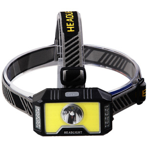 T6 COB LED Headlamp Rechargeable USB Outdoor Camping <b>Light</b> Red <b>Flash</b> Mode Dimmable Plastic Body - Product Image 5