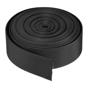 Custom 1.5 inch Heavy Duty Black Nylon Webbing Nylon Tactical Belt Webbing Strap