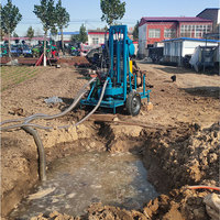 Nouvelle plateforme de forage multifonctionnelle rotative hydraulique diesel Dolphin 150m 25hp pour puits d'eau, à quatre cylindres, sur roues, longue durée de service, fabriquée en Chine