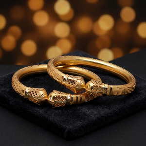 เครื่องประดับแฟชั่นกำไลข้อมือชุบทองแบบดั้งเดิมและลายดอกไม้ย้อมสีทอง - Product Image 4