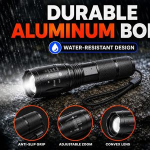 Zoom <b>Led</b> Flashlight Zoomable Flashlight for Hunting Camping Hiking Running Pens Jade Flashlight GearLight Mini Torch - Product Image 5