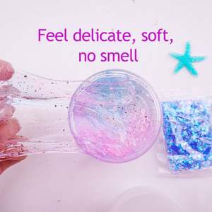 Slime de limpieza rosa Kawaii Galaxy Stitch, Charms para tienda, Barra a granel, Juguetes de apretar hechos a mano, Pegamento transparente para slime - Product Image 6