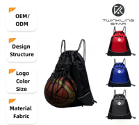 Sac de basket-ball avec poche avant zippée, poche pour tablette, bande réfléchissante, base renforcée, cordon de serrage, unisexe, pour le sport