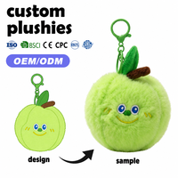 Aangepaste fruit pluche sleutelhanger hanger zacht PP katoenen vulling schattig dierenpopje verjaardagscadeau