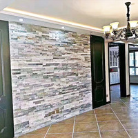 Revêtements muraux en pierre naturelle, granit, marbre, pierre de culture, diverses couleurs, revêtement mural extérieur, ardoise fendue populaire incluse