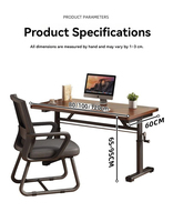 Table de jeu blanche à prix direct usine, bureau réglable avec manivelle, hauteur réglable