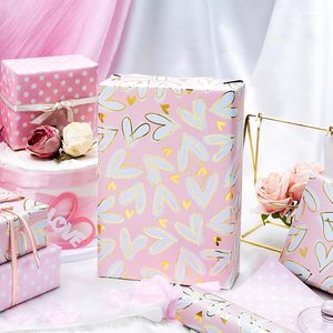 Wedding Wrapping Paper Roll 17in x 33ft Gold Foil Heart Design For <b>Bridal</b> Shower Engagement Valentine's Day Gift <b>Wrap</b> - Product Image 2