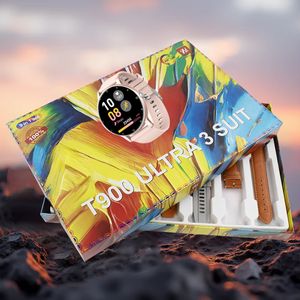 Montre connectée <span class=keywords><strong>T900</strong></span> 2026 pour hommes, nouvelle montre connectée avec écran tactile HD, mesure de la fréquence cardiaque, ensemble de montres connectées <span class=keywords><strong>7</strong></span> en 1 - Product Image 5