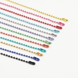 Chaînes à perles métalliques roses avec traitement électrophorétique pour étiquettes et pendentifs de vêtements, référence 332, collection Printemps 2025 - Product Image 4