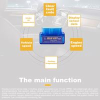 Mini Escáner OBD2 ELM 327 de 16 Pines, Herramienta de Diagnóstico de Automóviles Compatible con Android y Apple iPhone, Accesorio Interior