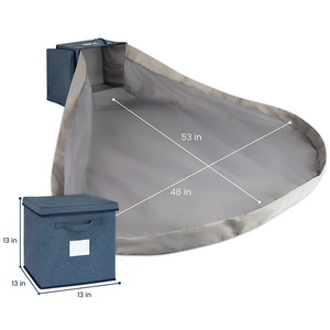 Boîte de rangement pour jouets pliable rectangulaire d'intérieur/extérieur avec tapis de jeu pour enfants, gain de place, matériau non tissé - Product Image 2