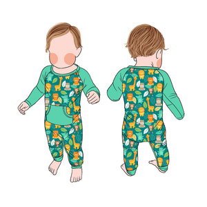 Venta al por mayor personalizado <span class=keywords><strong>de</strong></span> alta calidad <span class=keywords><strong>de</strong></span> bambú cremallera botones a presión niños Pijamas bebé mameluco para niños recién nacidos - Product Image 1