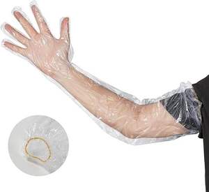 Gants vétérinaires jetables en PE Xinjunda à manches longues 80 cm, qualité alimentaire, pour l'insémination et l'accouchement du bétail, 50 pièces/sac - Product Image 5