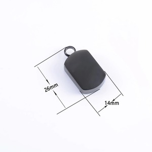 Pendentif carré en acier inoxydable pour cendres d'animaux de compagnie, collier urne, breloques souvenir, accessoires de bijoux funéraires - Product Image 3