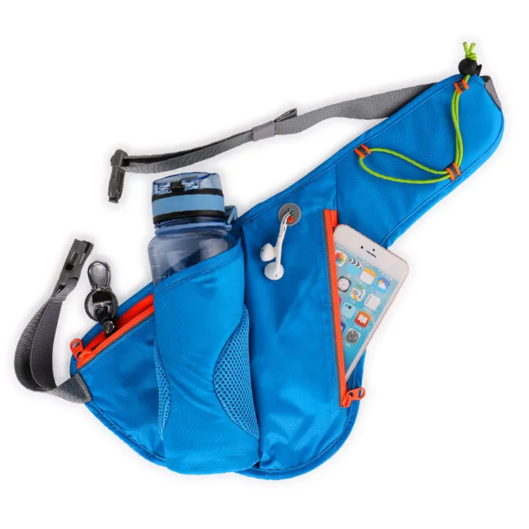 Waterproof Hiking Sport Fanny Pack Waist Bag with Water Bottle Holder for Men Women Outdoors Walking Running