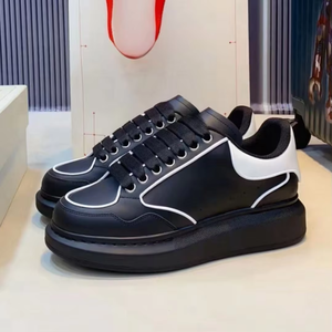 Zapatillas de Diseño de Alta Calidad, Estilo Urbano, con Plataforma, de Cuero, que Aumentan la Estatura - Product Image 1