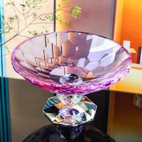 K9 Kristalglas Geëtst Modern Offset Gedrukt Fruit Schaal Ecologisch Snack Dessert Kunst Collectible Huis Bruiloft JiayongCrystal