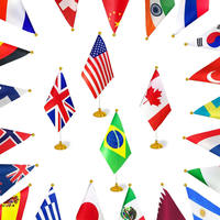 2026 événements sportifs Grand pays drapeau monde National Table drapeau petit Mini pays International drapeaux de bureau avec Base de support