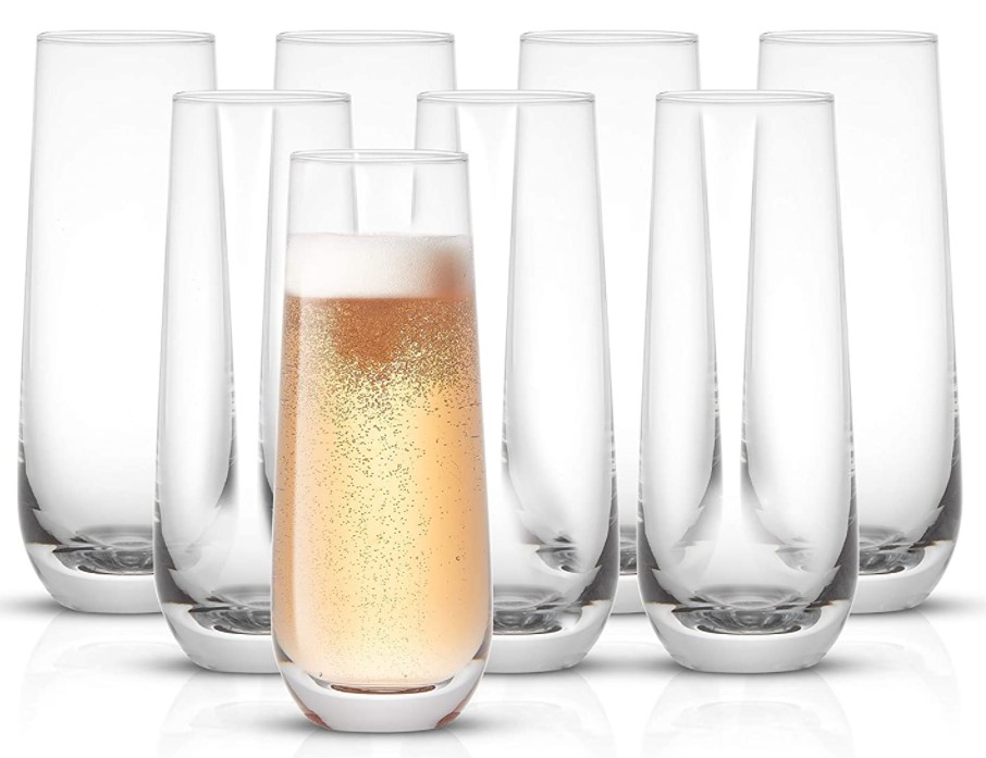 Wholesale Wedding Cheap 270ml 9oz Type Glass Stemless Champagne Flute