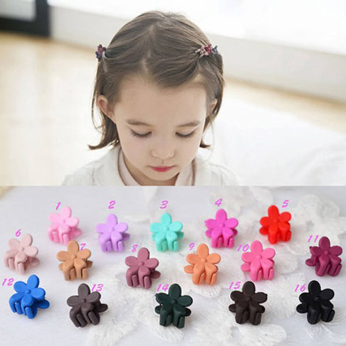 10PCS Girls Kids Butterfly Flower Hair Clip Claw Barrettes Mini Hairpin Headdress Hair Accessories