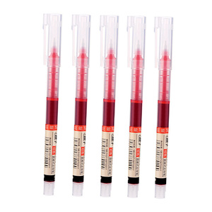 Straight Liquid Gel Ink <b>Pens</b> Wholesale Custom Writing Office <b>Pen</b> Red Blue Black Ink 0.5mm Fine Point Rolling Ball <b>Pens</b> - Product Image 2