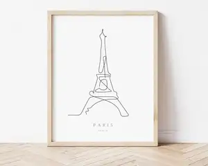 Parigi Wall Art Tower Print Art France Modern Canvas Wall Art For Home Decor Living Room