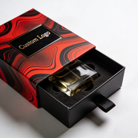 Boîte à tiroir rigide personnalisée en gros pour parfums et bougies avec insert en carton transparent, emballage de présentation artisanal pour boutique