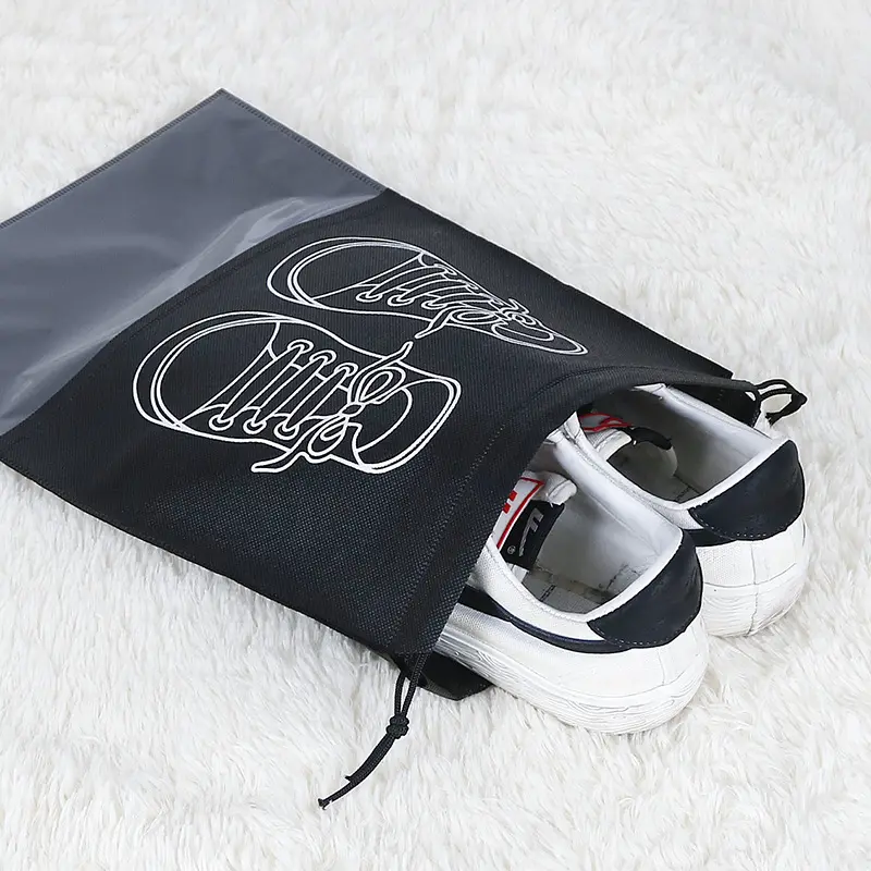 Wholesale LOGO Printed Gift Custom Drawstring Handbag Dust Bag Covers Non-woven Fabric Shoe Bag