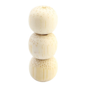 Cuentas de madera redondas de 8x9 mm con vetas de madera natural para la fabricación de pulseras - Product Image 5