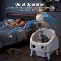 Bac à litière automatique à commande par application, protection de sécurité, nettoyage automatique, ouverture supérieure, pour plusieurs chats, grande capacité, robot