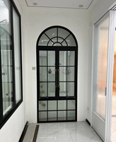 Ventana Arqueada de Aluminio con Rejilla Plana y Malla de Acero Inoxidable para Uso en Cocinas Exteriores