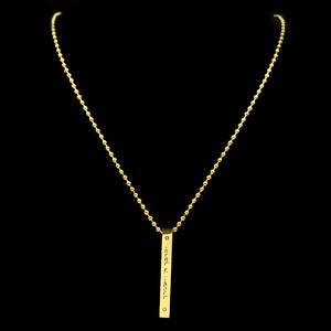 Nuevo DISEÑO <span class=keywords><strong>DE</strong></span> ACERO INOXIDABLE minimalista frase barra colgante collar al por mayor joyería <span class=keywords><strong>de</strong></span> moda personalizada collares para hombres y mujeres - Product Image 5