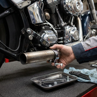Kit de fixation de silencieux d'échappement chromé pour moto, support de montage de tuyau de 2 3/4 pouces pour motos personnalisées