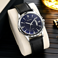 Jam Tangan Pria Berkualitas Tinggi Tali Kulit Kalender Dekoratif Bisnis Jam Tangan Anti Cahaya Biru Olahraga Fashion Quartz (WA316)
