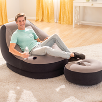 INTEX 68564 Canapé-lit gonflable portable moderne pour l'extérieur avec fonction de refroidissement pour le camping et la salle de séjour