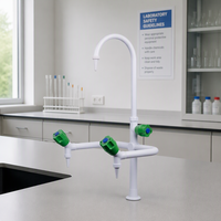 Robinet mélangeur moderne à trois poignées en laiton massif pour hôpital, école, atelier, entrepôt