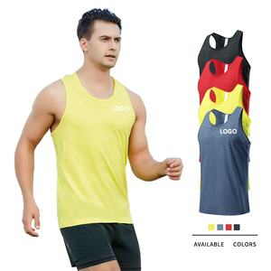 الرجال تشغيل خزان الترا خفيفة الوزن ماراثون Singlet أعلى فضفاضة تناسب تجريب بلا أكمام - Product Image 1