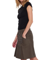 T-shirt côtelé en coton et élasthanne pour femme, coupe ajustée, col rond, manches courtes, haut moulant, décontracté, basique