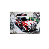 Panneau métallique rétro pour atelier automobile 12x18 pouces, affiche en étain rustique avec règles de garage, directement de l'usine