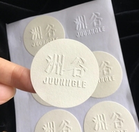 Étiquettes d'Emballage Personnalisées Papier Texturé de Luxe Lettres en Relief 3D Autocollants Logo Gaufrés