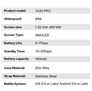 VALDUS 2025 여성 패션 1.32인치 AMOLED 스크린 BT 통화 스마트워치, 다중 스포츠 모드 VL60 Pro 여성 방수 스마트워치 - Product Image 6