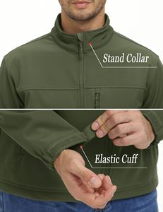 Custom Logo <strong>Tactical</strong> <strong>Soft</strong> <strong>Shell</strong> <strong>Jacket</strong> Windbreaker Waterproof <strong>Jacket</strong> Winter Bomber Zip Up <strong>Jacket</strong> Men - Product Image 4