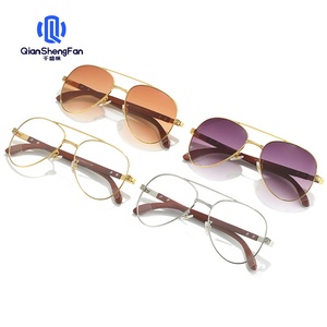 Nouvelles lunettes de soleil à monture en bois, style européen et américain, double pont, pour conduite, protection UV400 - Product Image 5