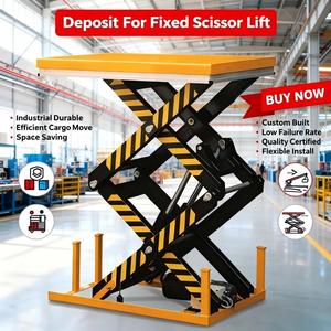 Hydraulische vaste schaarheftafel, zwaarbelastbaar, voor magazijn en werkplaats - Product Image 1