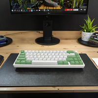 Clavier mécanique vert matcha blanc 65% compact, structure Gasket, bouton rotatif, échange à chaud, RGB, clavier gamer