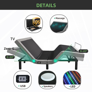 Wireless Control Verstelbare <span class=keywords><strong>Bed</strong></span> Elektrische Frame Met Massage Duitse Merk Elektrische <span class=keywords><strong>Bed</strong></span> Fabriek Oem Odm Elektrische <span class=keywords><strong>Bed</strong></span> Base