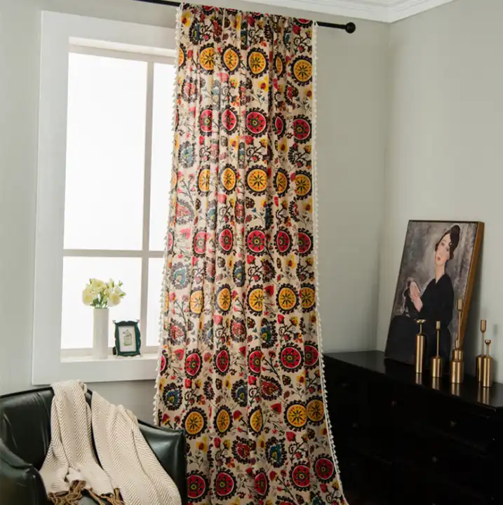 готовые шторы бохо шторы, классический домашний текстиль бохо  рождественские шторы| Alibaba.com