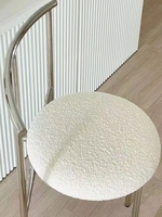 Chaise de salle à manger en acier inoxydable pour la maison, chaise moderne pour la chambre des filles, coiffeuse de maquillage, design vintage
