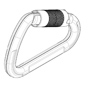 A713KTL-3-1 Mousqueton triple verrouillage en aluminium CE EN362 EN12275 25kN HMS - Product Image 5